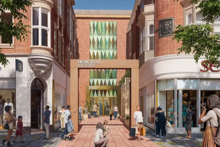 Leicester’s Highcross reveals heritage-inspired revamp of shopping centre entrances