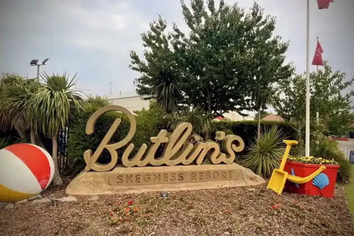butlins The Butlins sign outside the Skegness resort