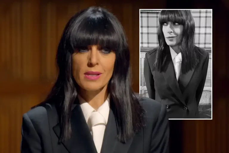 Claudia Winklemen in The Traitors with Paul Smith blazer