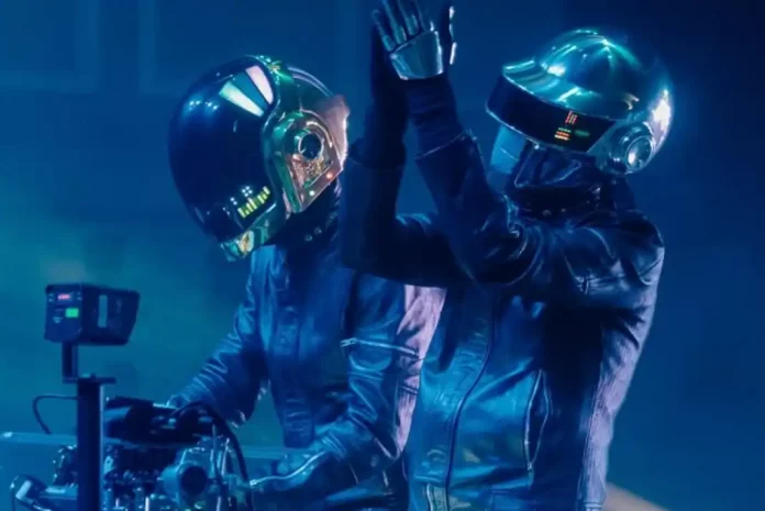 daftfunk Two musicians in futuristic helmets