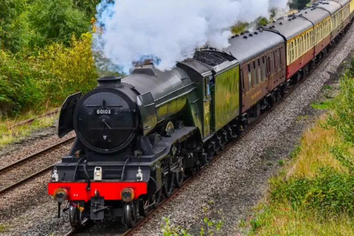 flyingscotsman Classic steam train with smoke