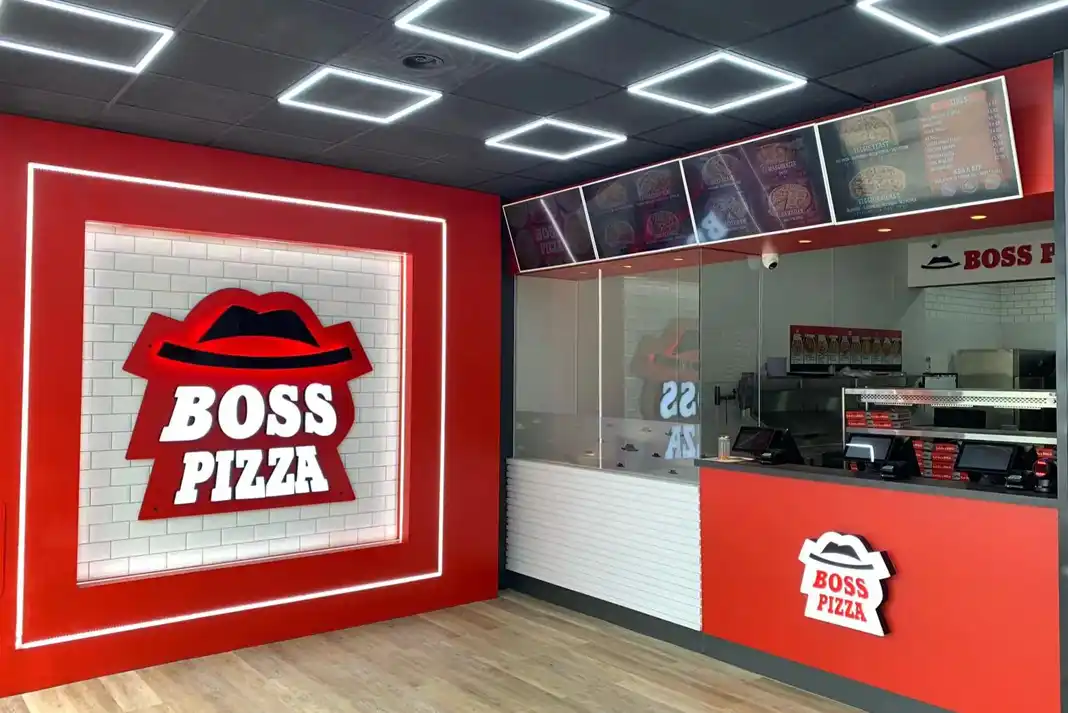 bosspizza Modern Boss Pizza shop interior design