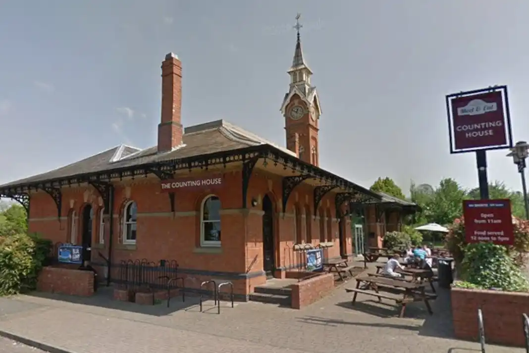 Historic building with clock tower.
