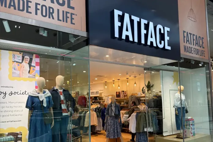 Clothing store with mannequins displayed.