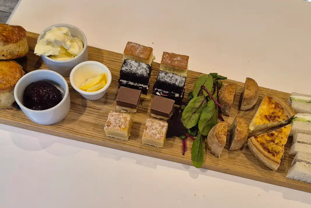 Assorted pastries and savory snacks