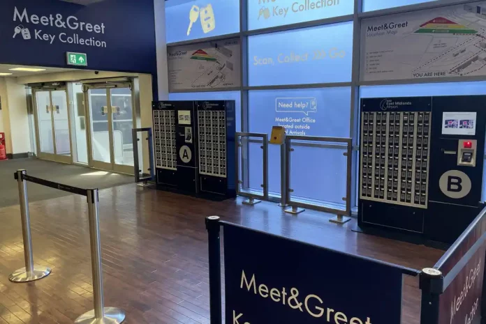 Key collection area at airport