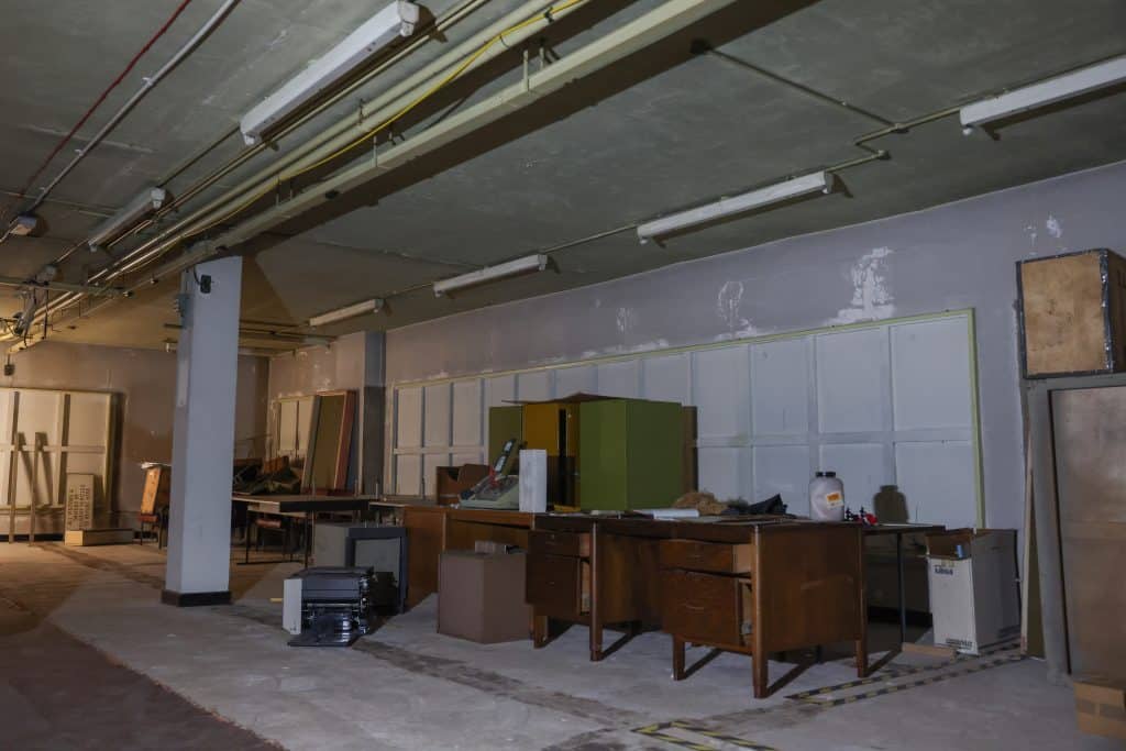 Some of the equipment and furnishings from the 1950s is still left in the bunker Joseph Raynor
