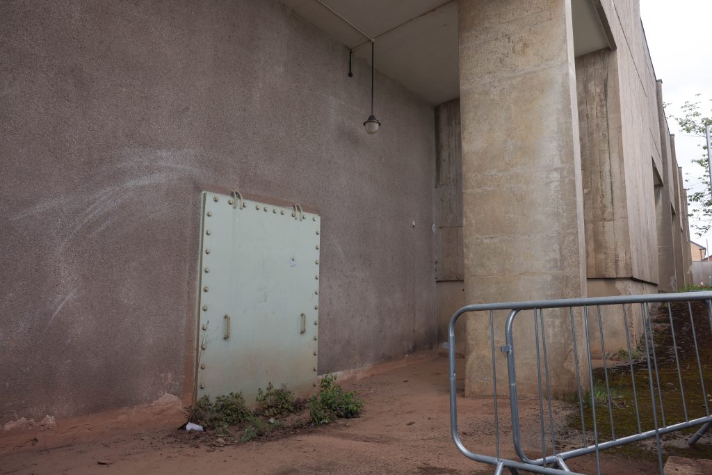 The blast door to the bunker Joseph Raynor