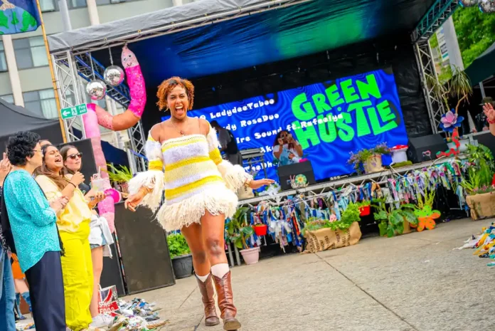 Fashion show with vibrant atmosphere